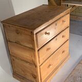 vintage solid pine chest of drawers