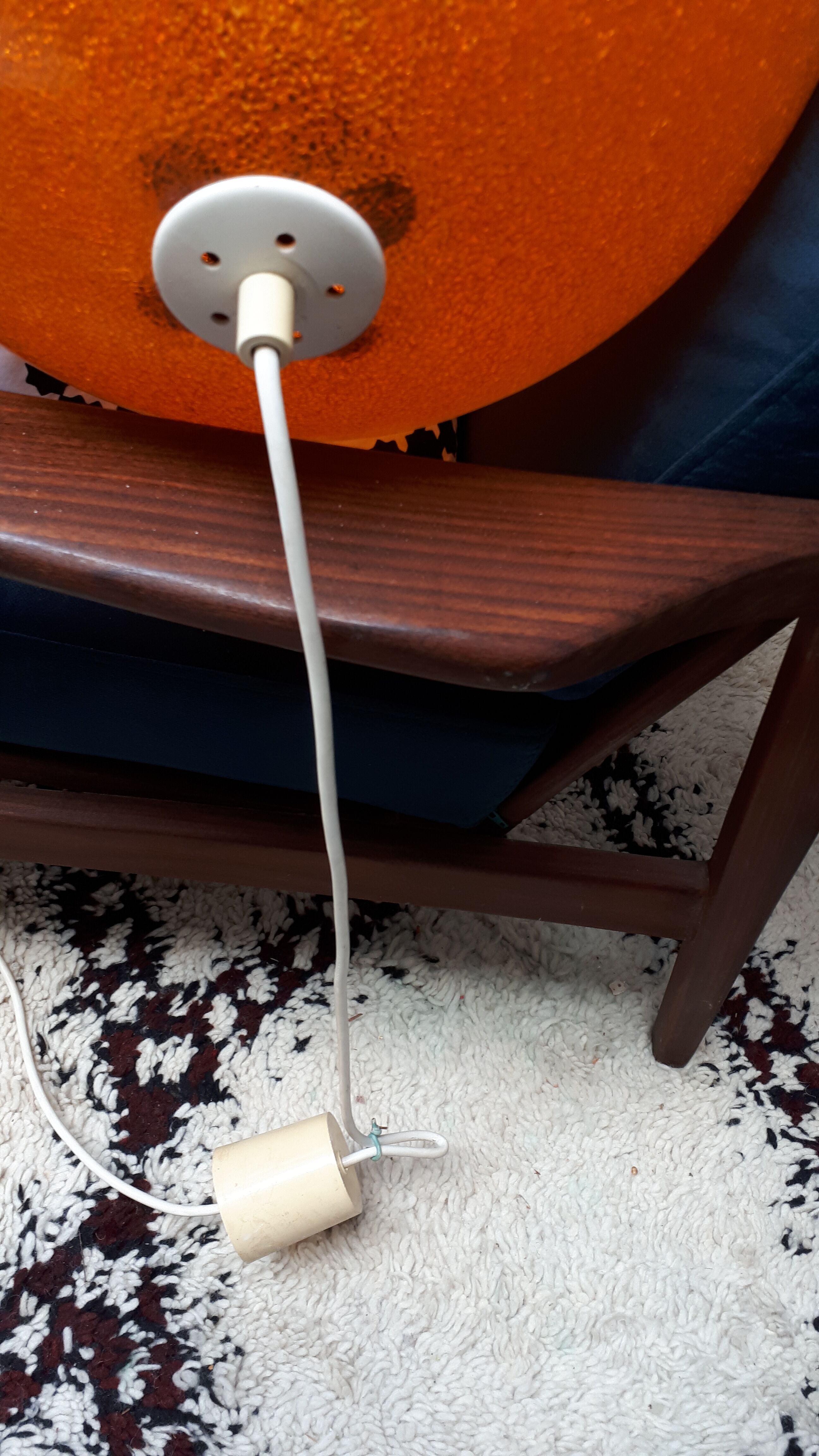 Globe Orange plastic style perspex, years 70/80