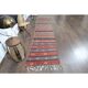 1970s Turkish Oushak Handmade Wool Cotton Red Runner Rug 74x338
