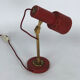 Stilnovo, vintage red brass table lamp from 50s