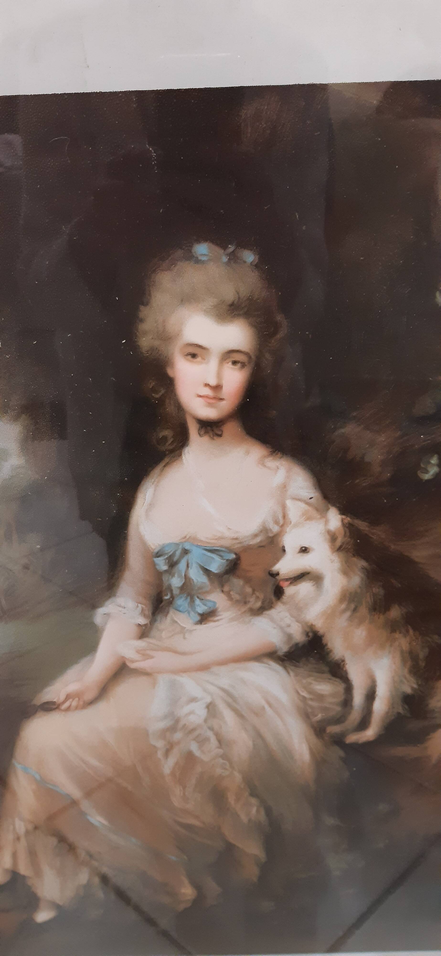 Gainsborough painting poster framed with old frame