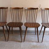 Set of 8 baumann v5 dark beech chairs