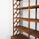 1960s bamboo and rattan bookcase