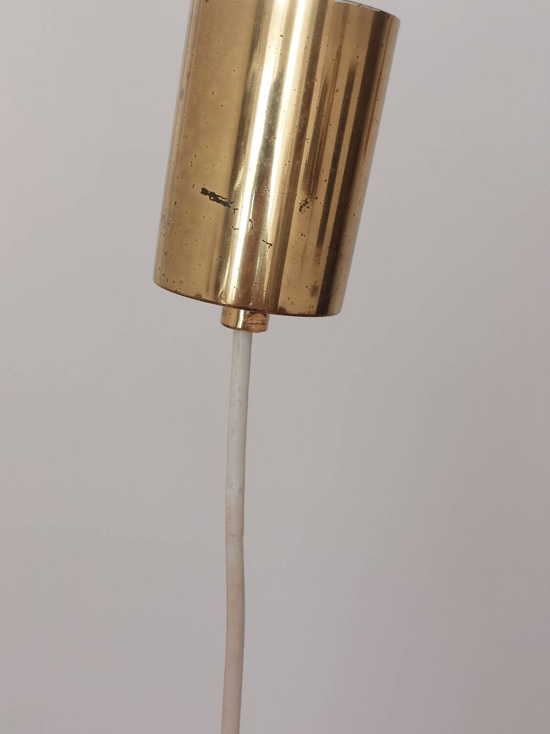 Vintage glass and brass suspension by Hillebrand Germany.