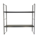 String black metal shelf
