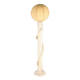 Lampadaire en rotin et soie