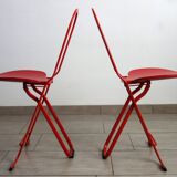 2 folding chairs with stand Gastone Rinaldi for Thema