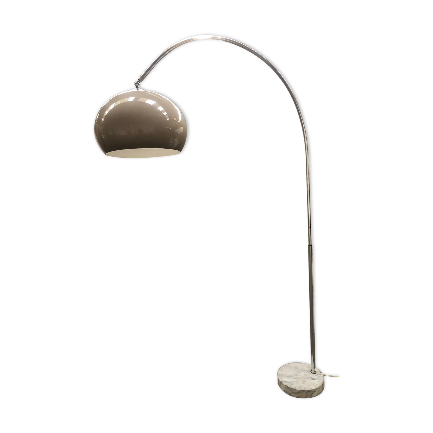 large vintage chrome arch lamppost 70s