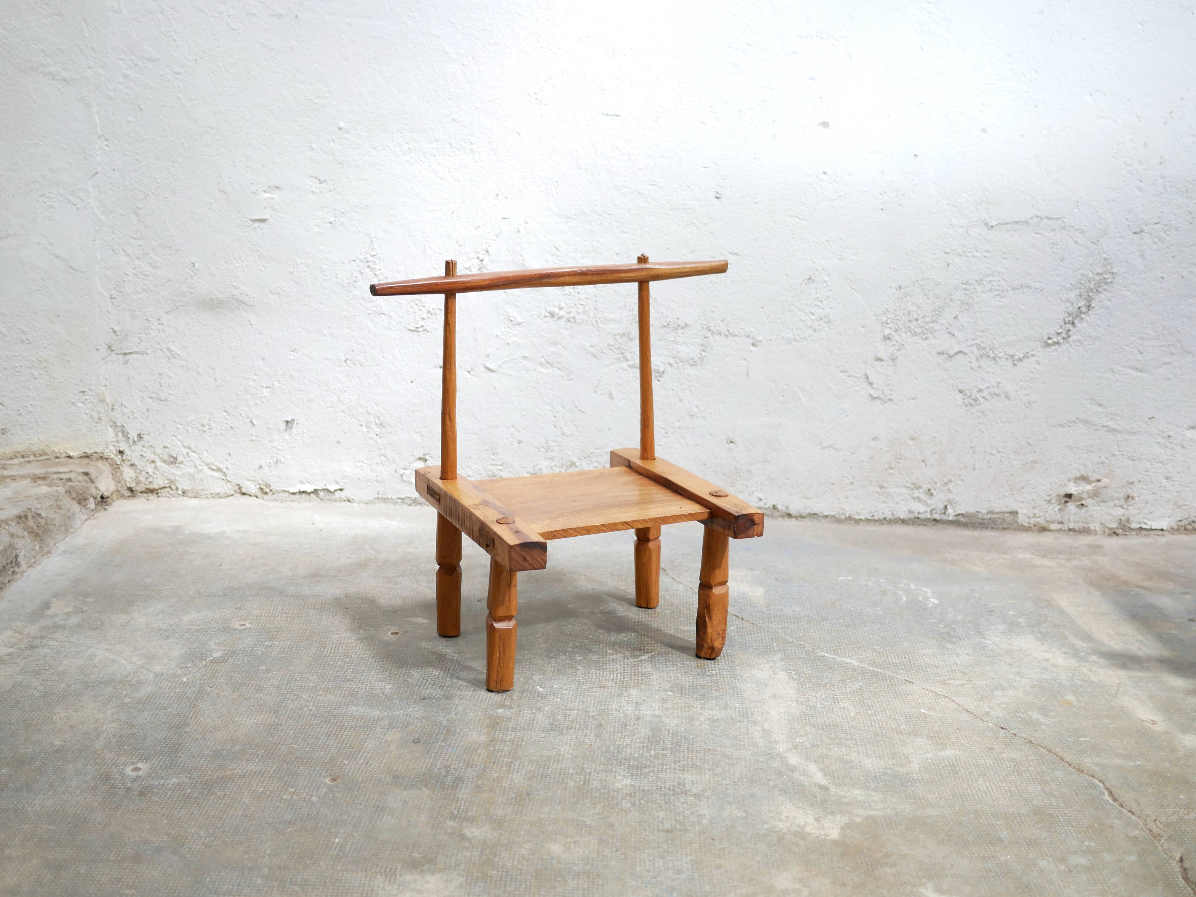 Antique Brutalist African Chair