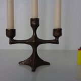 Brutalist Bronze Candleholder, 1960s