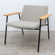 Fauteuil lounge en tissu beige Inclass Xail