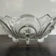 Vintage molded pressed glass bowl on foot