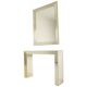 Miroir avec console argentés et dorés – Deknudt