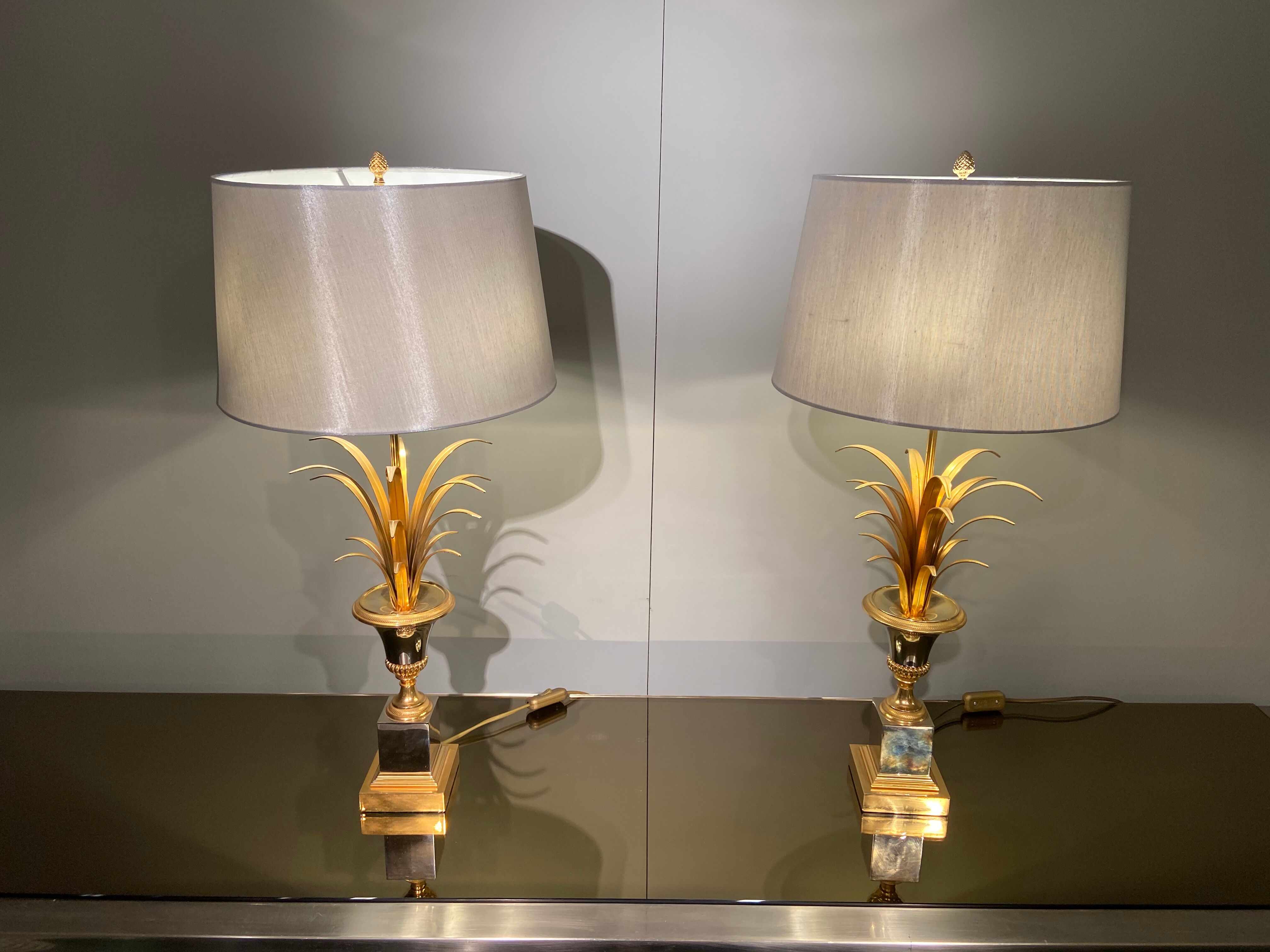 Pair of pineapple lamps by Boulanger, Belgium, 1970