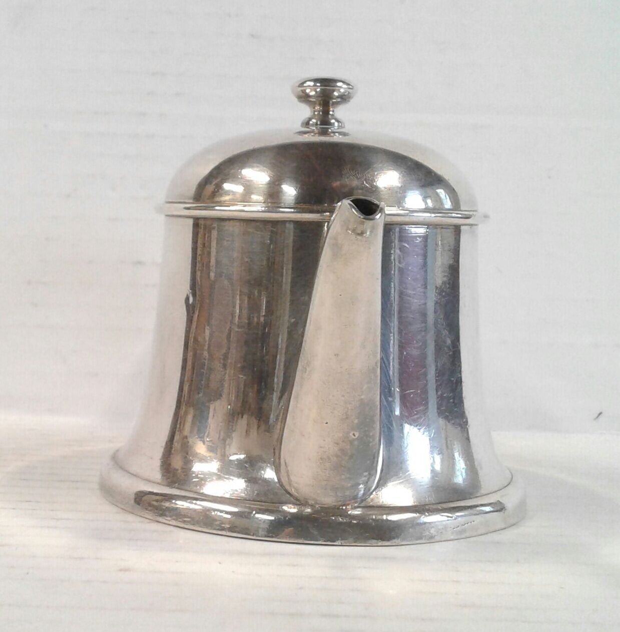 Vintage hotel silver metal teapot Hotel Oriental in Algiers