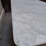Wood and marble bistro table