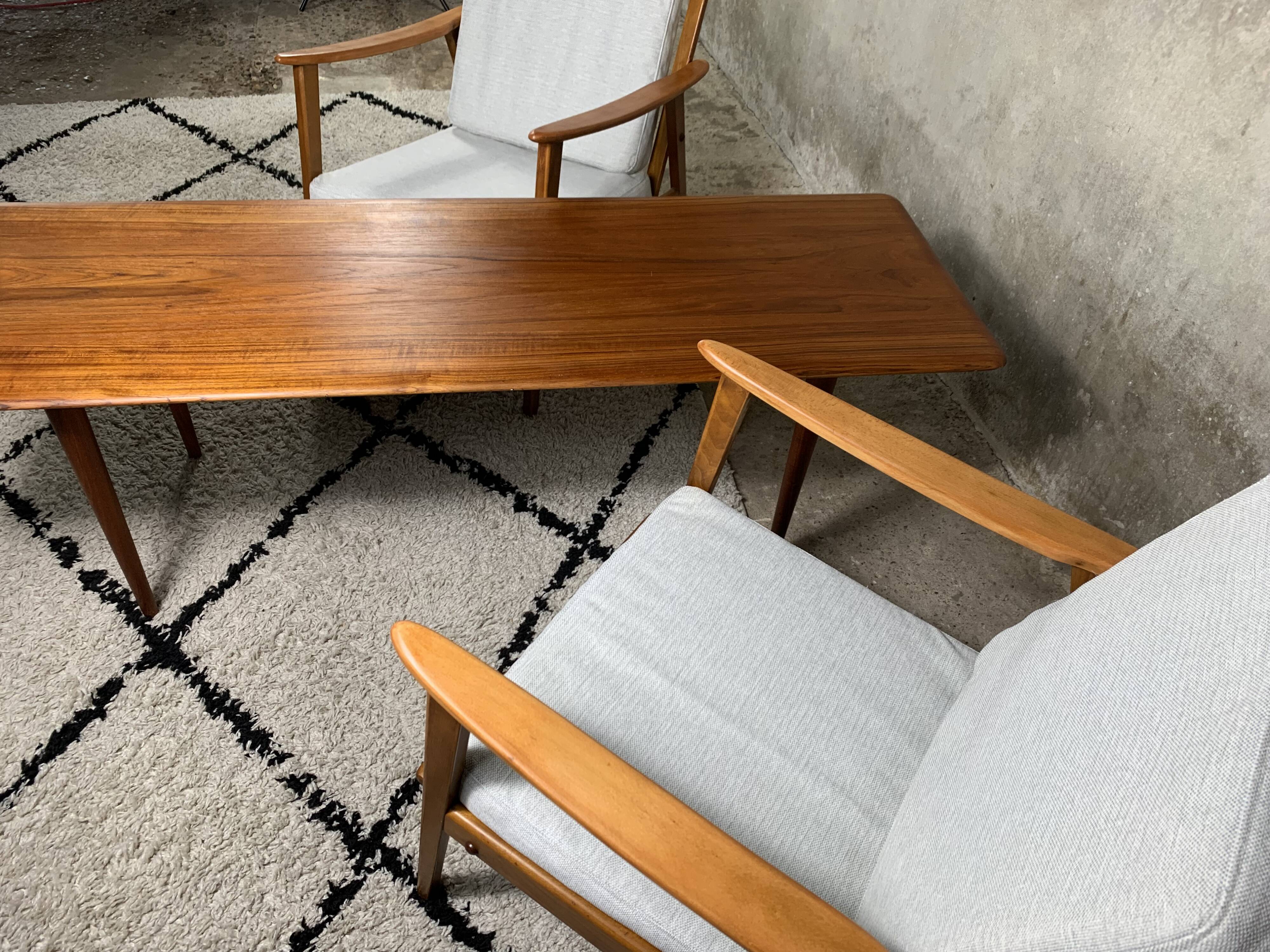 A pair of scandinavian lounge chairs from the 1960s