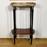 Double-Top Flying Table in Mahogany and Ebonized Pear Wood, Napoleon III Style – 1930