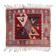Vintage Turkish mini kilim 65x70 cm wool small Square kelim 2567