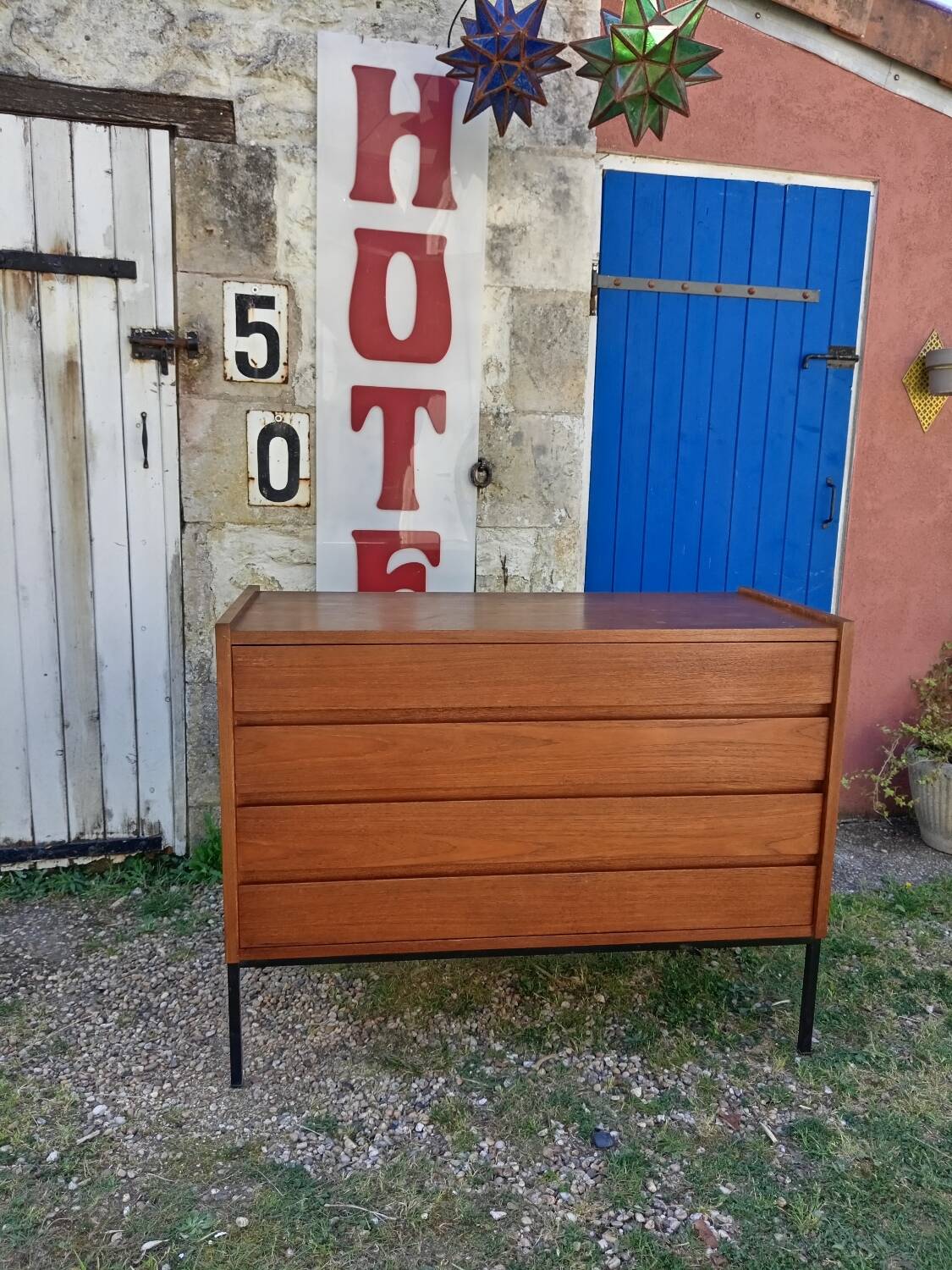 Vintage teak chest of drawers
