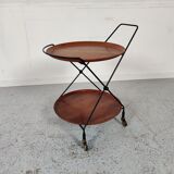 Scandinavian teak and metal dessert by Paul Nagel, Made in sweden 60s