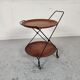 Scandinavian teak and metal dessert by Paul Nagel, Made in sweden 60s