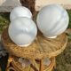 White opaline globe medium format