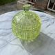 Vintage Glass Bonbonnière from Ouraline – Art Deco Style - Fluorescent