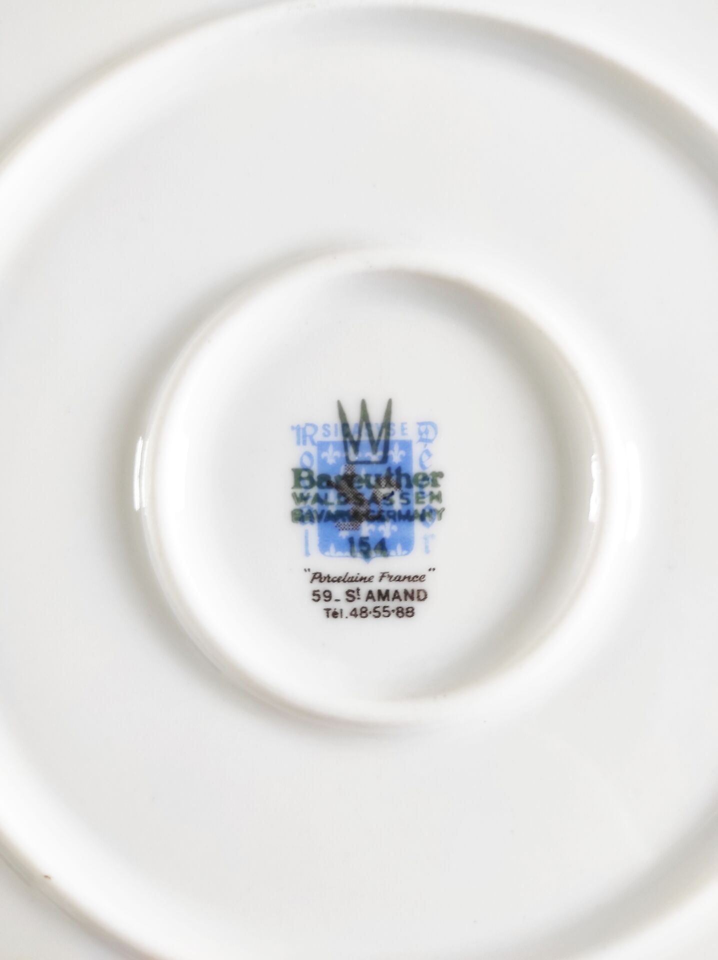 Plat bavaria Saint Amand fleurs imprimées