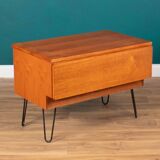 Table de lampe d'appoint console Tapley rétro en teck des années 1960 avec tiroir