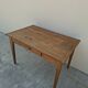 Rustic farmhouse table, antique, made in 1900 from solid oak, 1.12m.