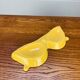 Vintage yellow ceramic glasses emptier