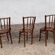Series of 6 parisian bistro chairs 1950