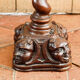 Twisted foot lamp carved in oak