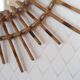 Vintage bamboo and rattan sun mirror 56cm