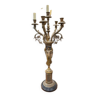 Empire candlestick lamp "winged victory"