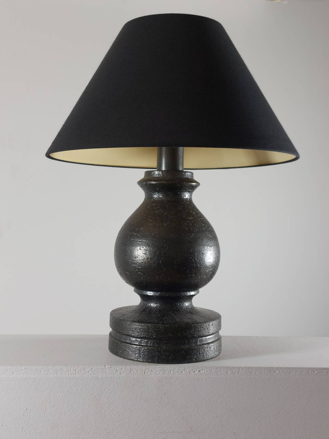 Vintage ceramic table lamp from the 1950s by Uno Östen Kristiansson.