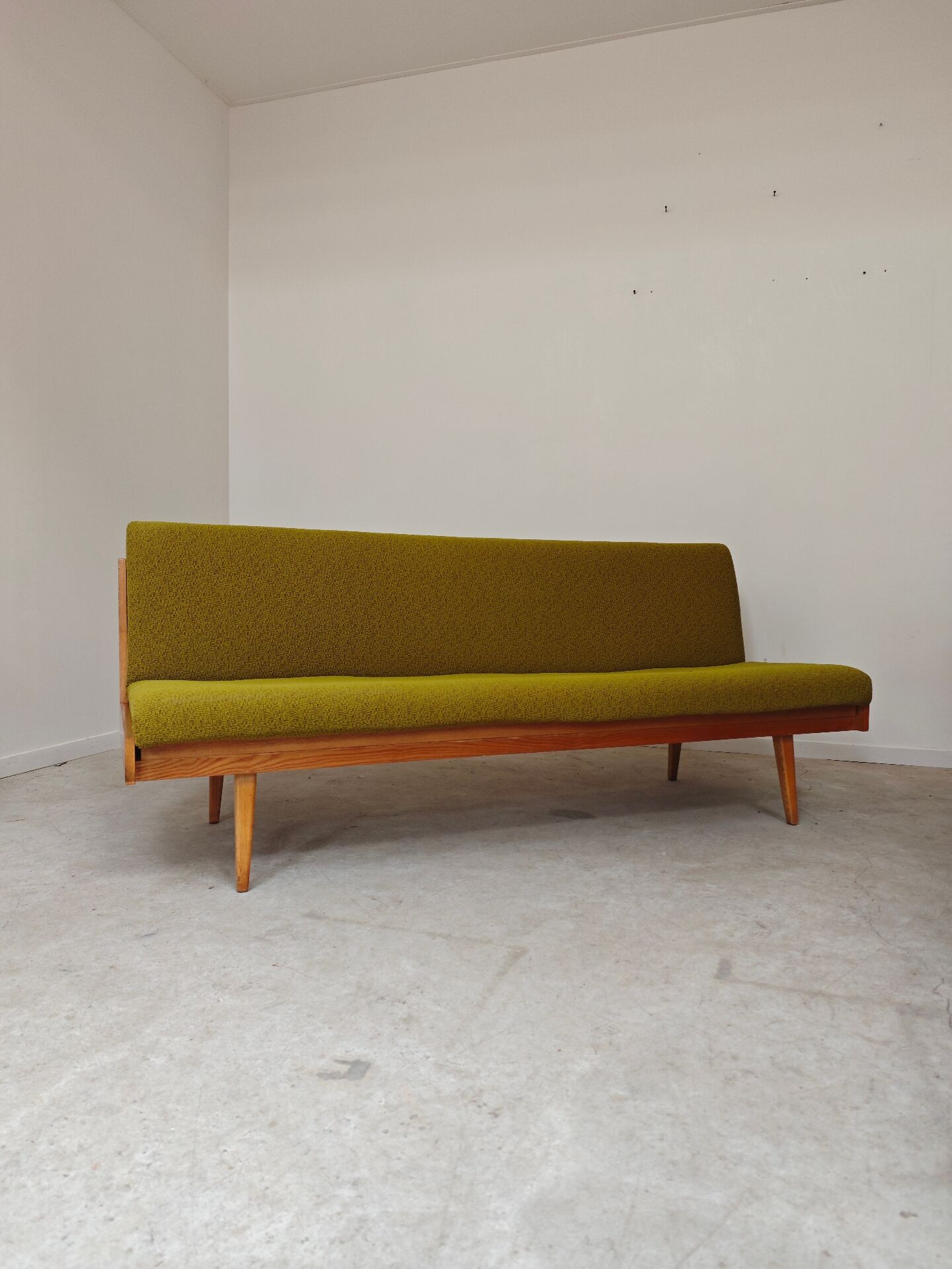 Folding daybed green Interier Praha Ex Czechoslovakia