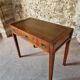 Vintage oak desk – 1970s – Green leather top and 3 drawers