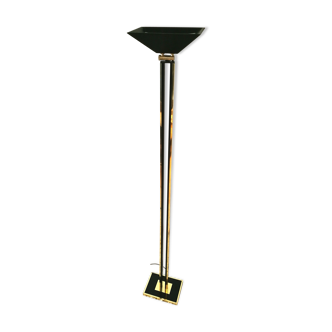 Brass, ceramic halogen lamppost 1980