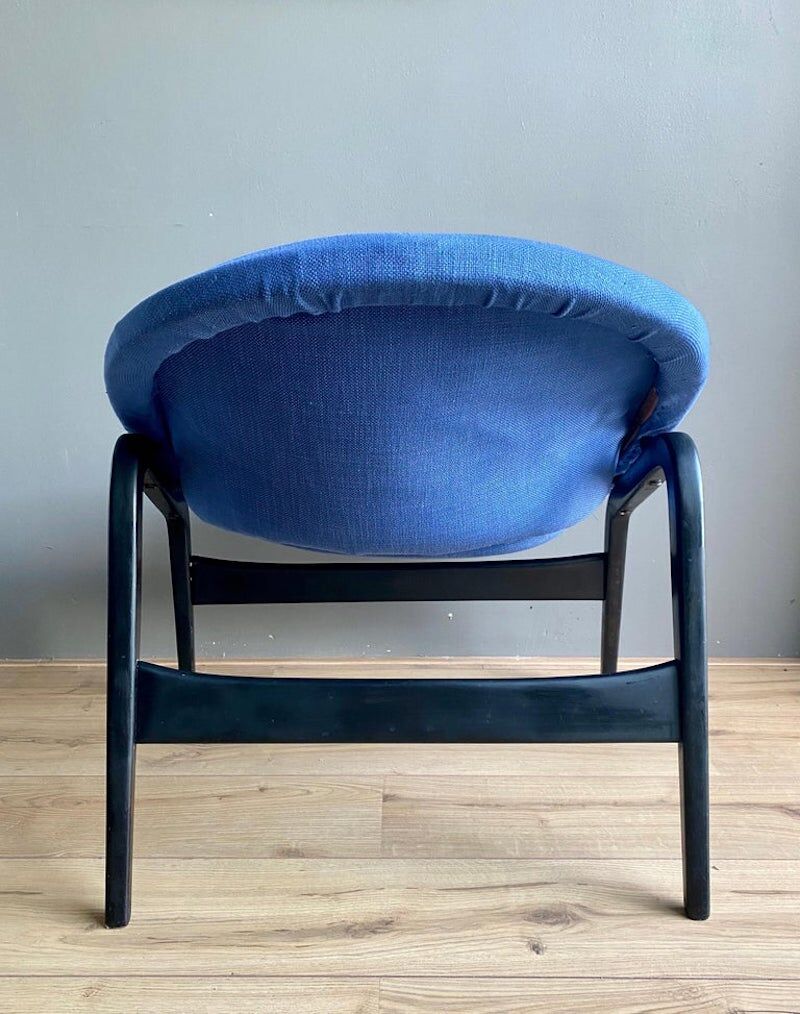 Fauteuil de salon bleu, modèle Columbus, Hartmut Lohmeyer pour Artifort, années 1950