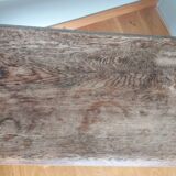 Rounded solid wood coffee table