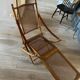 Wooden cane lounge chair
