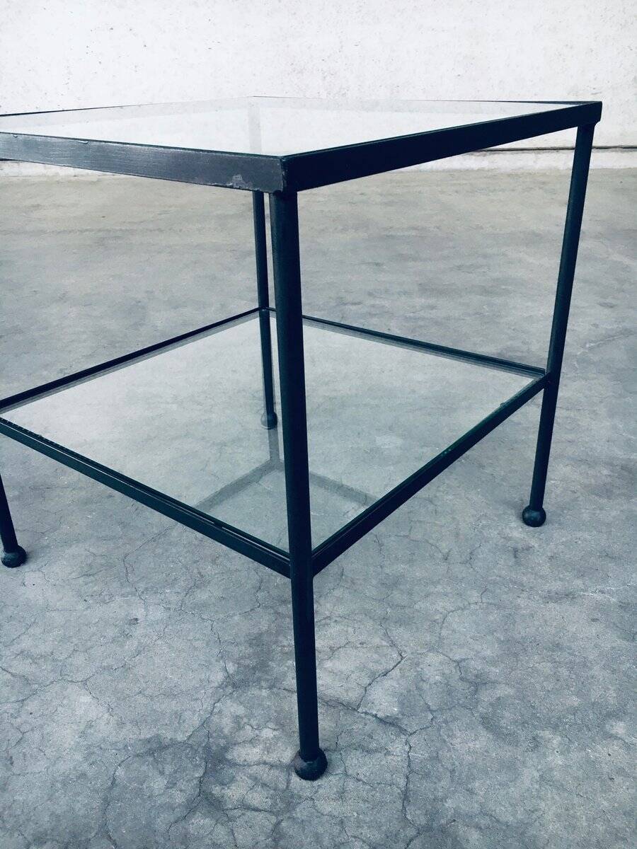 Minimalist Design Two-Tier Low Side Table, Belgium, 1960s