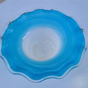 Coupe en verre soufflé filigrané Murano