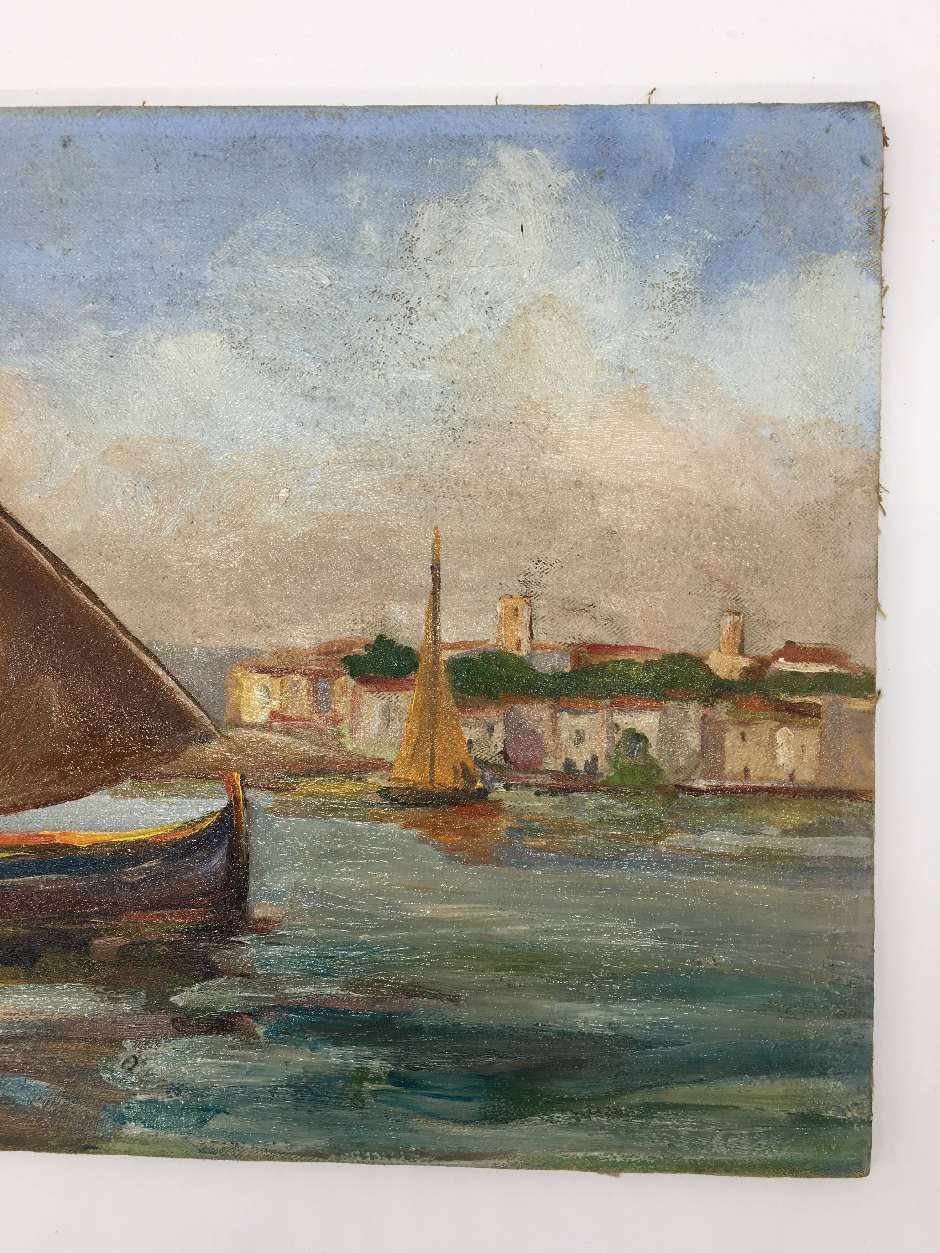 Ancient table, marine, oil on canvas year 70