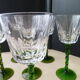 Set of 6 glasses of white wine from Alsace twisted leg