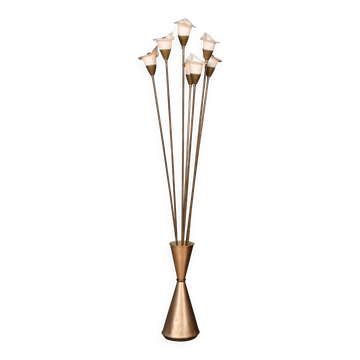 VINTAGE 20thC ITALIAN CALLA FLOOR LAMP BY ANGELO LELLI FOR ARREDOLUCE c1960