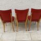 3 chairs in red Skaï