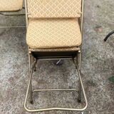 Set of 4 vintage folding chairs / 70's theater armchairs